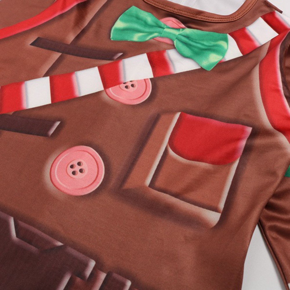 Kids Game Costume Pajamas Sets Gingerbread Man Costume Cosplay - gingerbread man outfit roblox