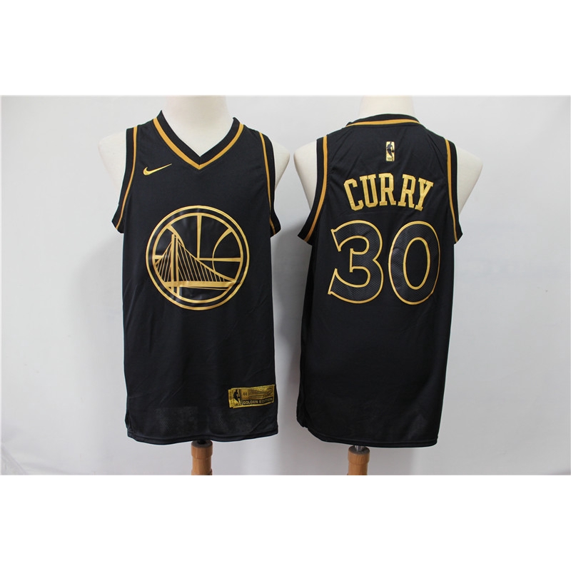 19 20 Golden State Warriors Jersi Basketball Jersey Black Gold Collection Limited Version 30 Stephen Curry Jerseys Shopee Malaysia