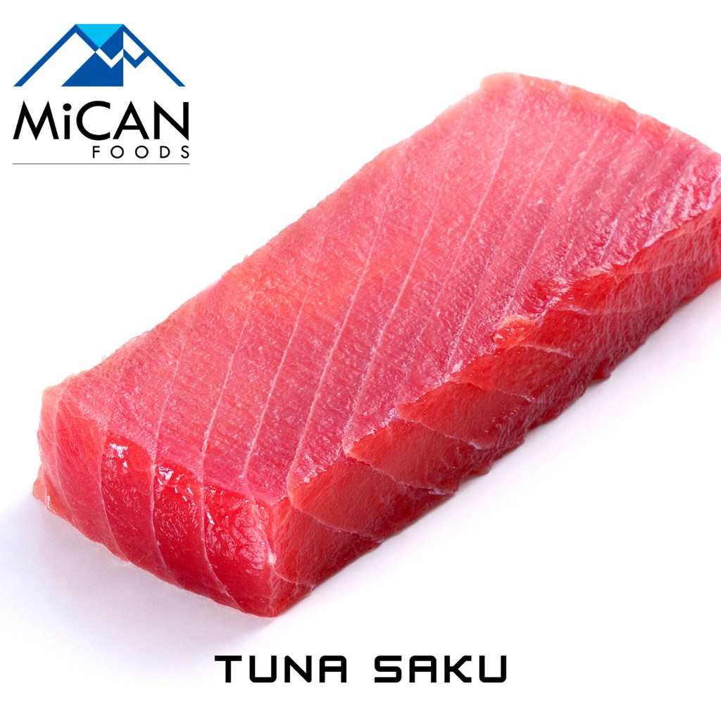MiCAN FOODS Tuna Loin [Sashimi Grade, Frozen, Premium] Tuna Saku