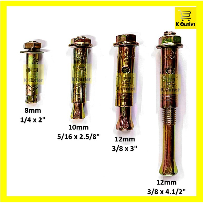 PJ Anchors Wall Expansion Bolt Iron Plug Wall Plug Besi Shopee Malaysia