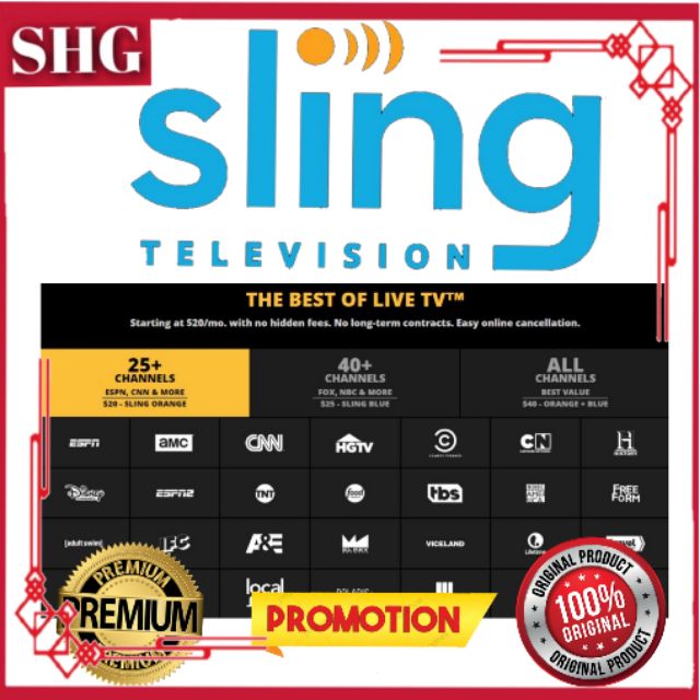 🔥 SLINGTV 🔥 Sling TV Premium Account Worldwide Channel / Sling TV
