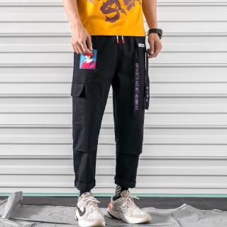 Unisex Harajuku Style Cargo Celana Panjang Korset Wanita  