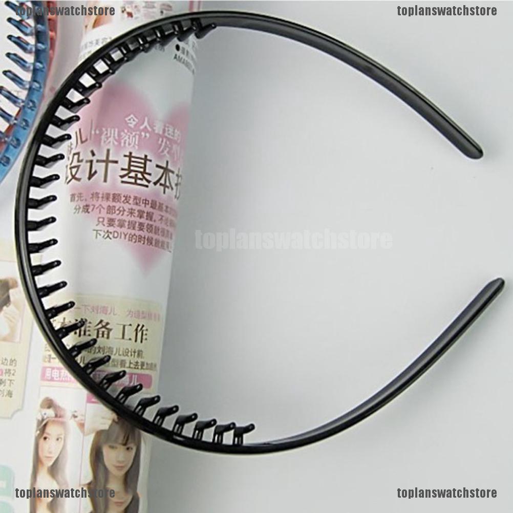 Mens Toothed Sports Football Soccer Headband Hair Band Black Port