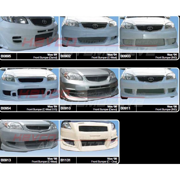 Toyota Vios 1st 2nd Gen Front Bumper Shopee Malaysia