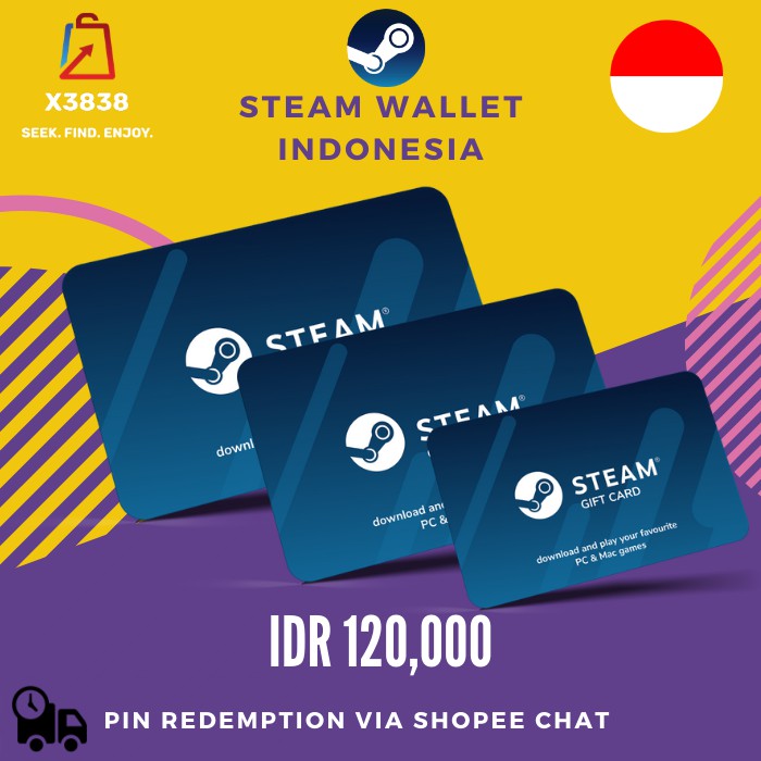 Steam Wallet Indonesia Digital Gift Card For Idr45 000 Idr120 000 Idr250 000 Shopee Malaysia