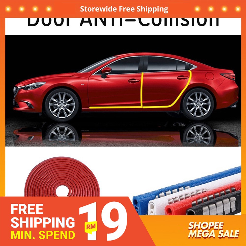 Red Car Door Edge Guard Strip Scratch Protector Anti-collision Trim Sticker