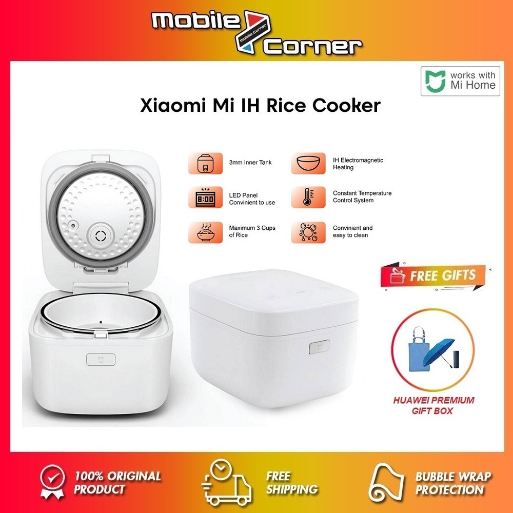 Xiaomi Mi Induction Heating IH Rice Cooker 1.0L IHFB01CM Suitable 3 to 5 person EU 2 Pin Plug Global Set English Version