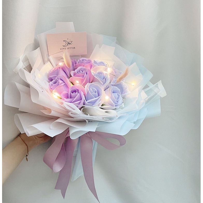 Ready Stock 香皂花花束 Soap Flower Bouquet 香皂花马卡龙色系 情人节花束 Soap Flower Gift Shopee Malaysia