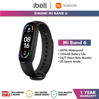 Image of 【LATEST】Xiaomi Mi Band 6 5ATM Waterproof 30 Sports Modes 1.56