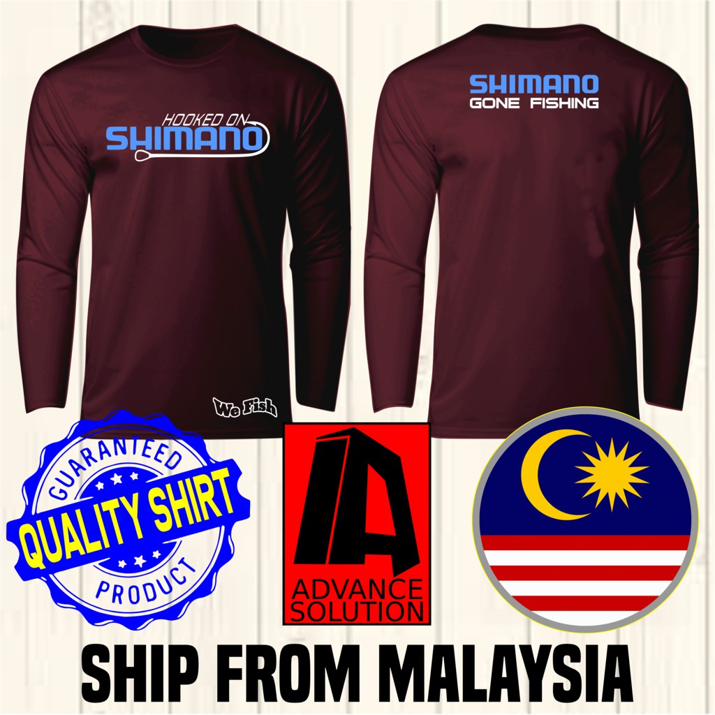 Download Jersi Shimano Maroon Lengan Panjang TShirt Long Sleeve ...