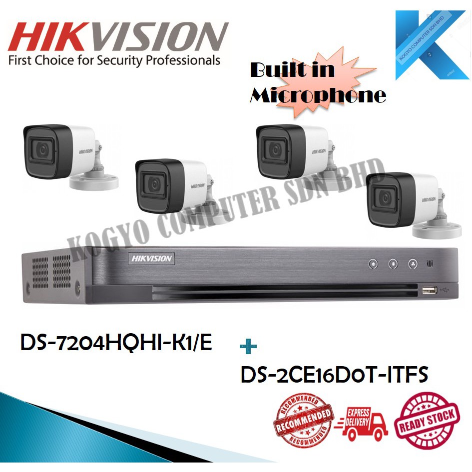 Hikvision Ds 74hqhi K1 E Ds 78hqhi K1 E Ds 7216hqhi K2 S Dvr Ds 2ce16d0t Itfs Ds 2ce76d0t Itpfs Build In Mic Shopee Malaysia