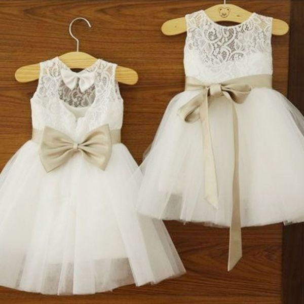 Tulle Dress Lace White Dresses Girls Baby White Cute Princess