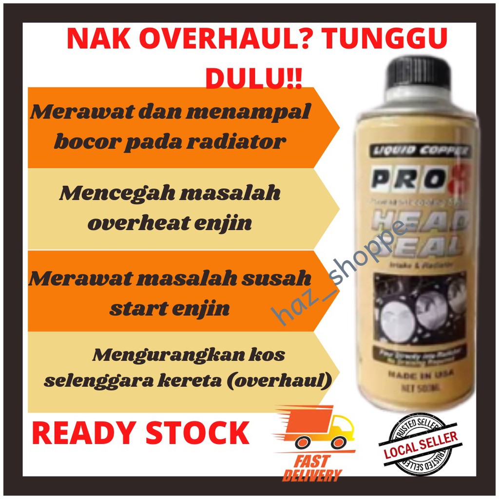 READY STOCK)PRO8 HEAD SEAL READY STOCK ORIGINAL HQ 500ml.RADIATOR 