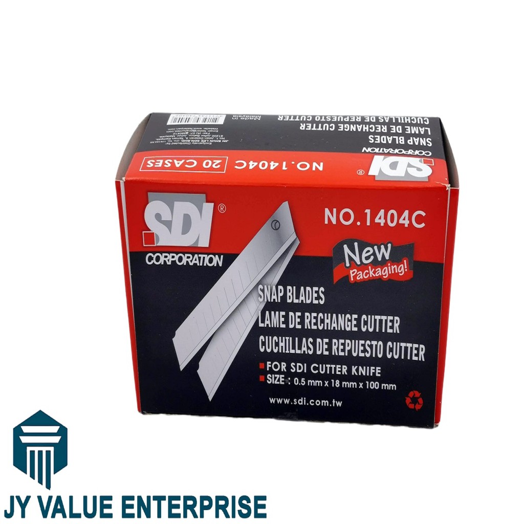SDI 1404C Snap Blade 18mm For Big Cutter / Knife (1 BOX ) Shopee Malaysia