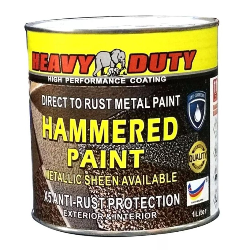 1L HAMMERED PAINT ( HEAVY DUTY ) smooth Finish Direct to Rust Metal