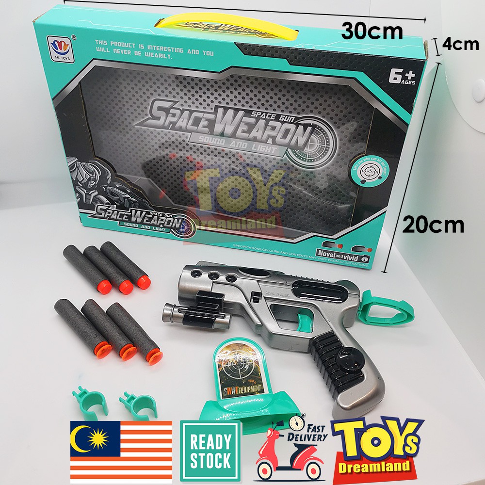 Soft Bullet Space Weapon Blaster Shooting Gun for Kids