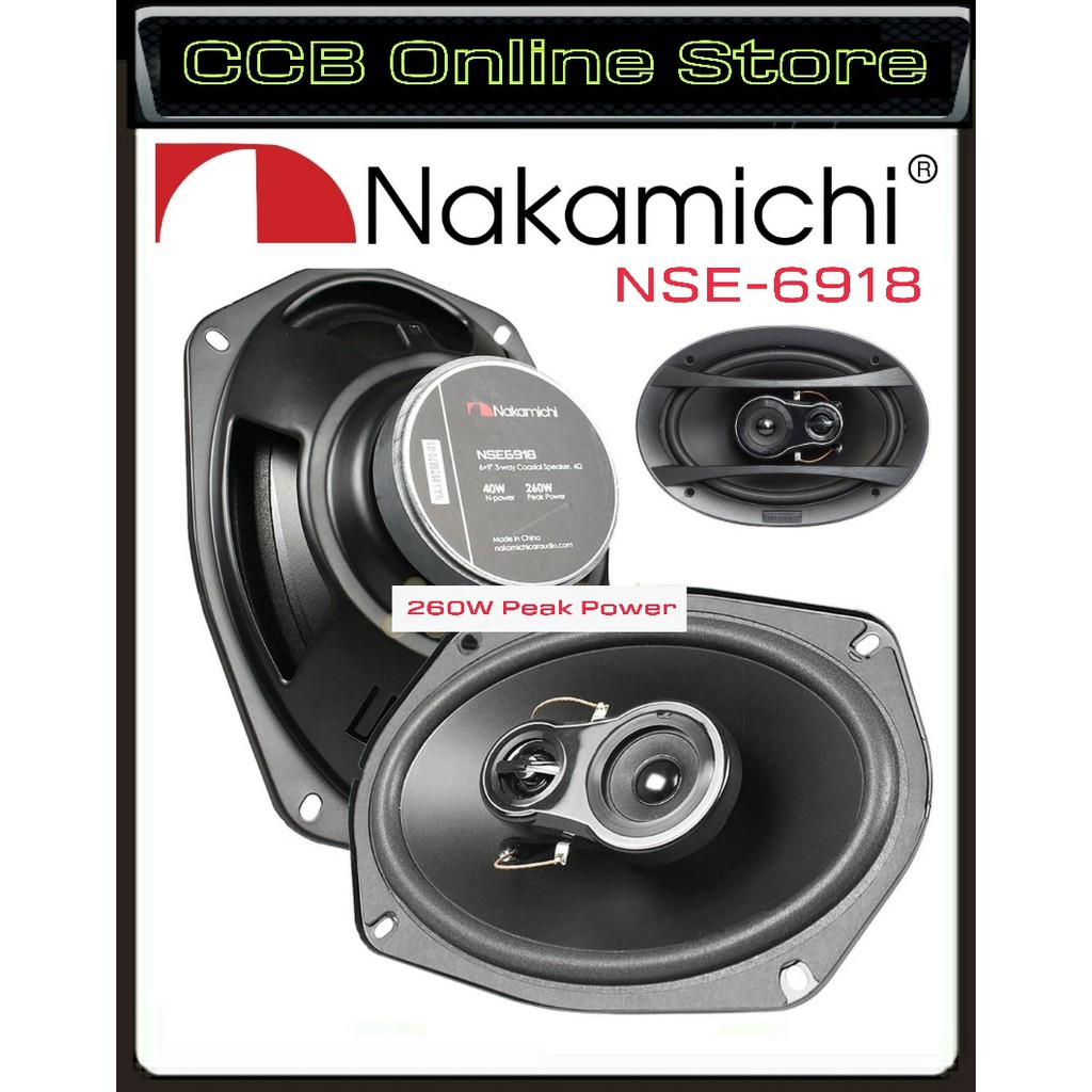 Nakamichi NSE-6918 6x9'' (15.2x22.9cm) 3-way 4 Ohm Coaxial Speaker (Peak  Power: 260W) | Shopee Malaysia