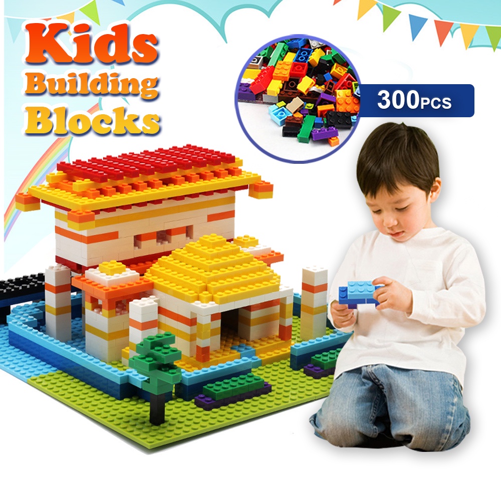 QB X7002 200/300 PCS Building Bricks Educational Building Blocks Kids 5+Age Toys ECO-Friendly Mainan Budak Hadiah