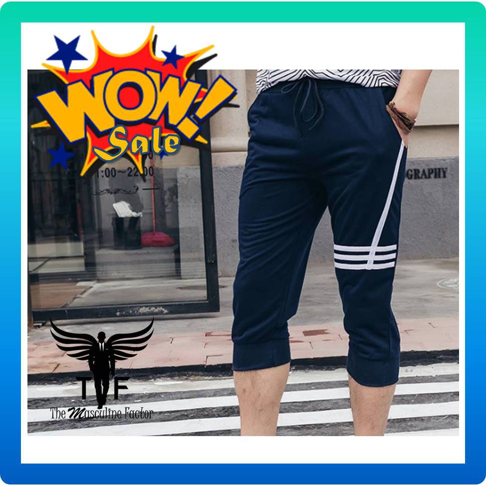 3 quarter length joggers mens