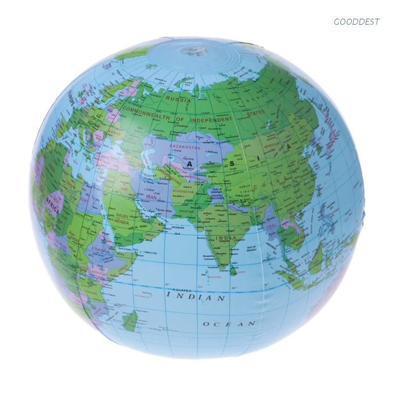 GOO 30CM Inflatable World Map Globe Balloon Beach Ball Education ...