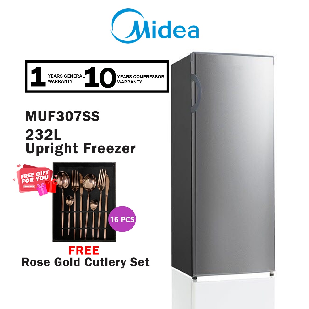 ELBA 570L Upright Freezer EUFK5744FF(SV) / EUFK5744FFSV / Midea 232L