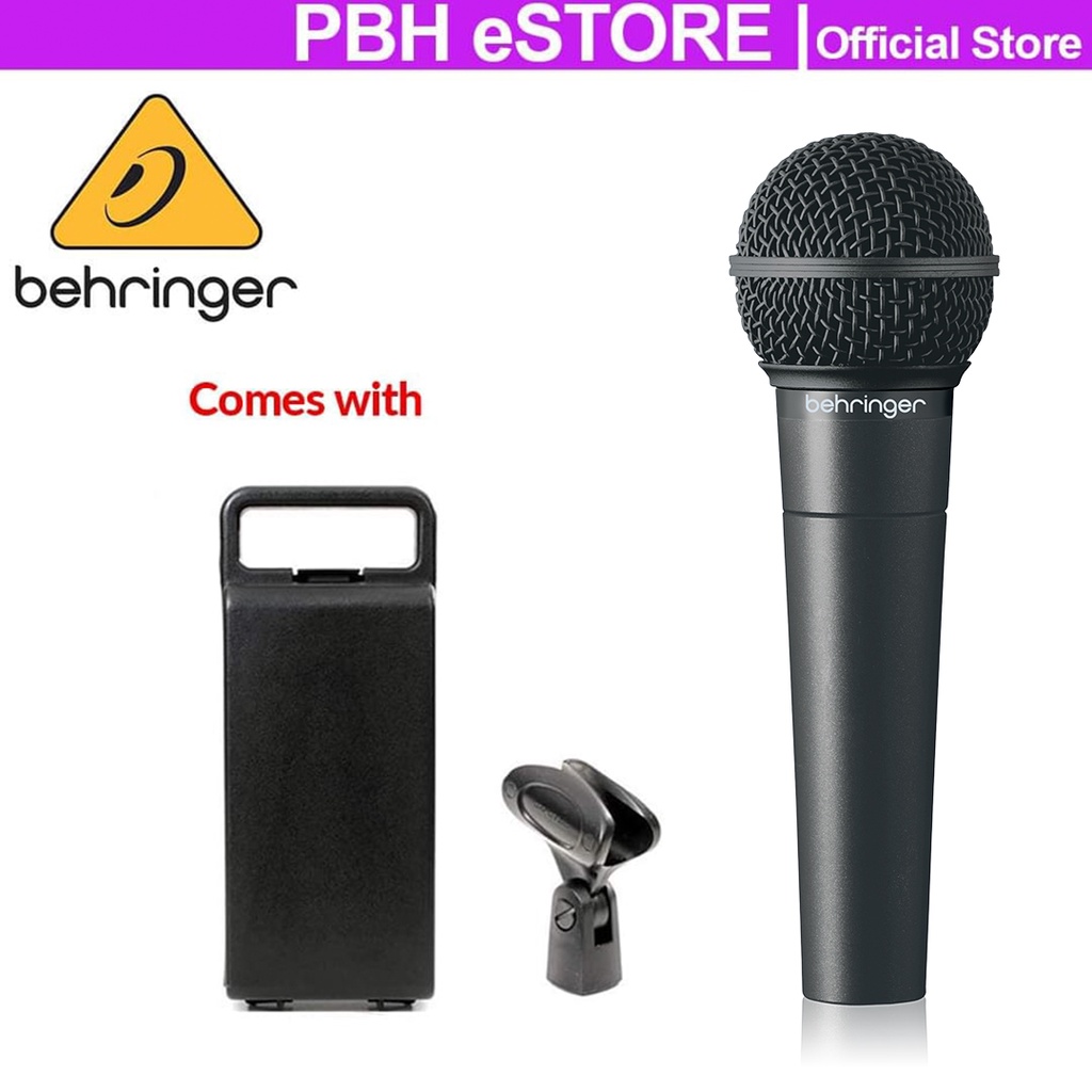 BEHRINGER XM8500 Dynamic Cardioid Vocal Microphone c/w Microphone Stand Adapter & Carrying Case