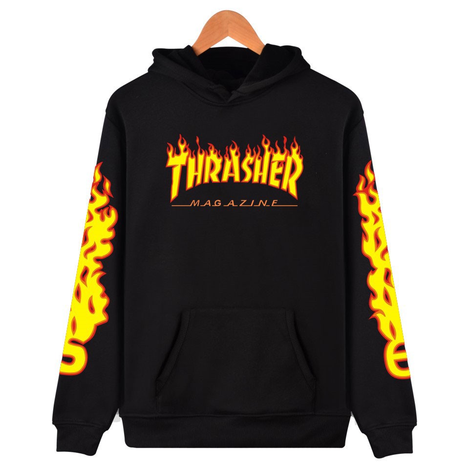 Thrasher Fire Cotton Hoodie Sweatshirt Hip Hop Jackets For Men and ...