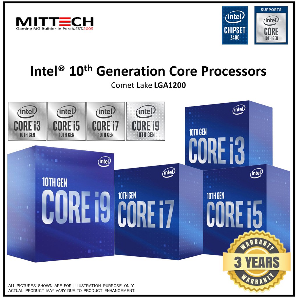 Intel® 10th Generation Core Processors LGA1200- 10100/10400/10400F ...