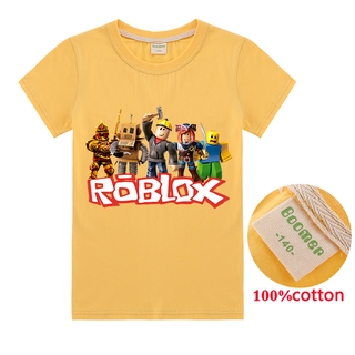 Roblox Print Summer Kids Boys Cotton T Shirt Short Sleeve Tee Tops Shopee Malaysia - lol 145 robux tshirt roblox