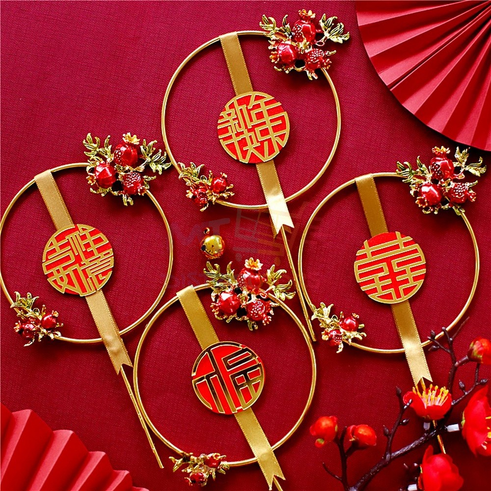 CHINESE STYLE TOPPER WEDDING CELEBRATION PARTY CAKE DECORATION STAND FLAG 蛋糕装饰插件