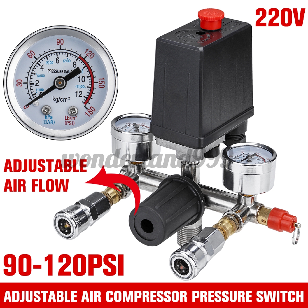 Pressure Control Switch Air Compressor Pressure Control Valve 220V 16A Switch Control Valve 