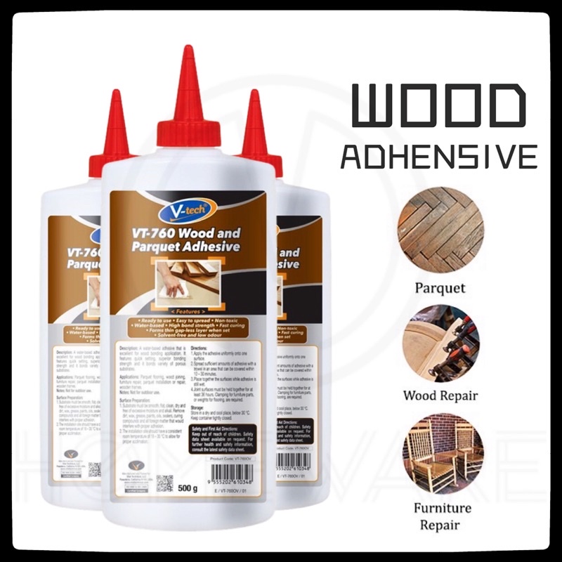 SSJ WOOD GLUE V- TECH 500g / GUM KAYU | Shopee Malaysia