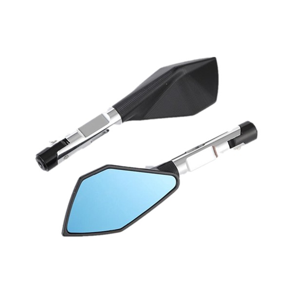 8``inci Universal Motorcycle Aluminum Racing Side Mirror Pair For 