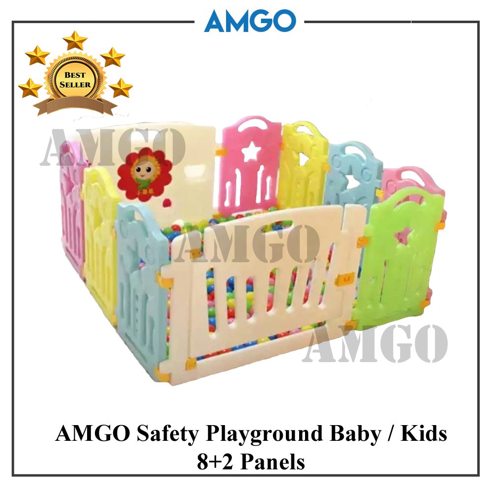 8 Panel Colored Play Yard Gate Kids Outdoor Safety Fence Playground Playpen 26/"