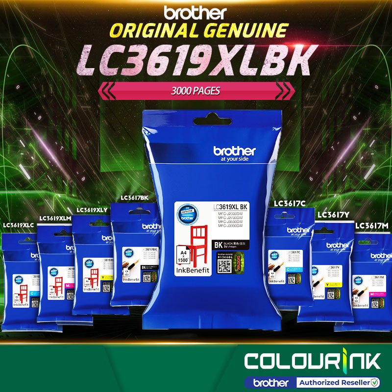 Brother LC3617BK Cartuccia Inchiostro Nero Originale – 550 Pagine, Per MFC-J2330DW / J3530DW / J3930DW