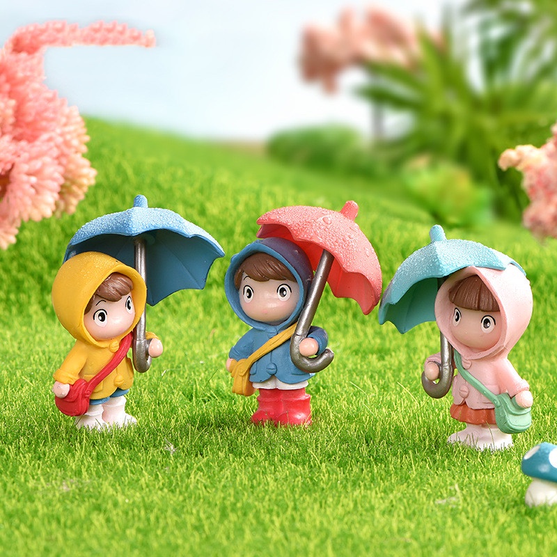 Micro Landscape Umbrella Girl Gardening Accessories Cute Umbrella Raincoat Inclined Shoulder Bag Girl Ornaments