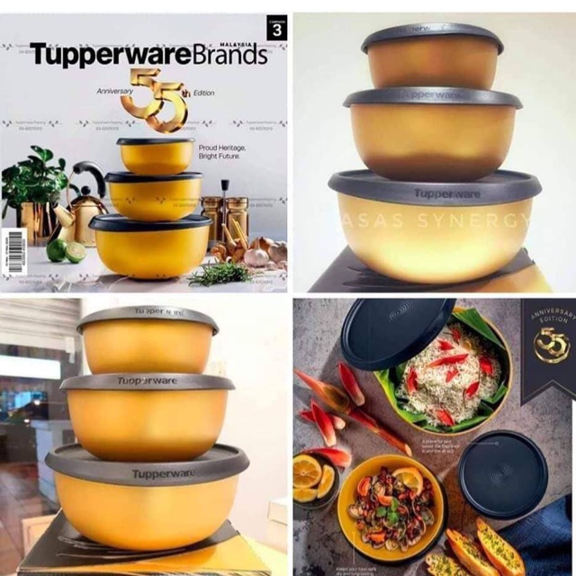 Ready Stock!!! Tupperware Gold Bowl (anniversary limited edition