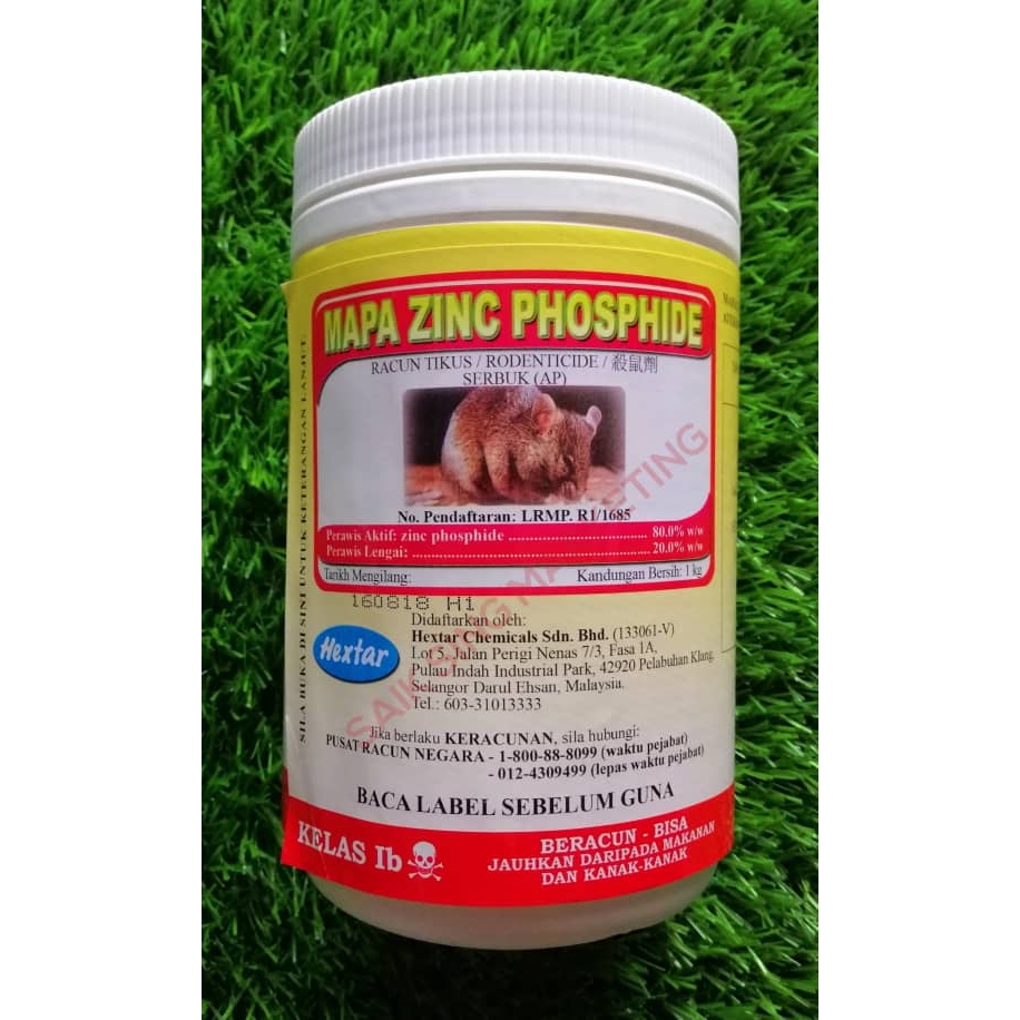 1kg Mapa Zinc Phosphide 80 Racun Tikus Serbuk Hitam Shopee Malaysia