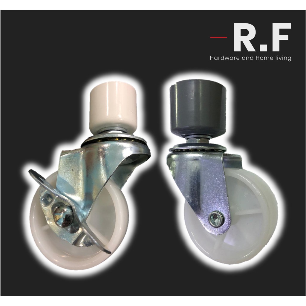 PVC Pipe Wheel Roller Furniture Caster Trolley Swivel Roda Paip PVC