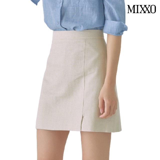 Mixxo Woman Cotton Linen Mini Skirt Miwwha563g Shopee Malaysia