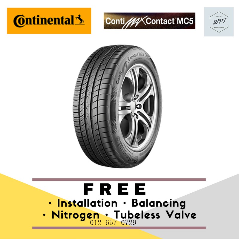 Continental Maxcontact Mc5 With Installation New Tyre Tire Wpt Nippon 215 60r17 215 55r16 225 60r17 Wheel Rim 17 16 Shopee Malaysia