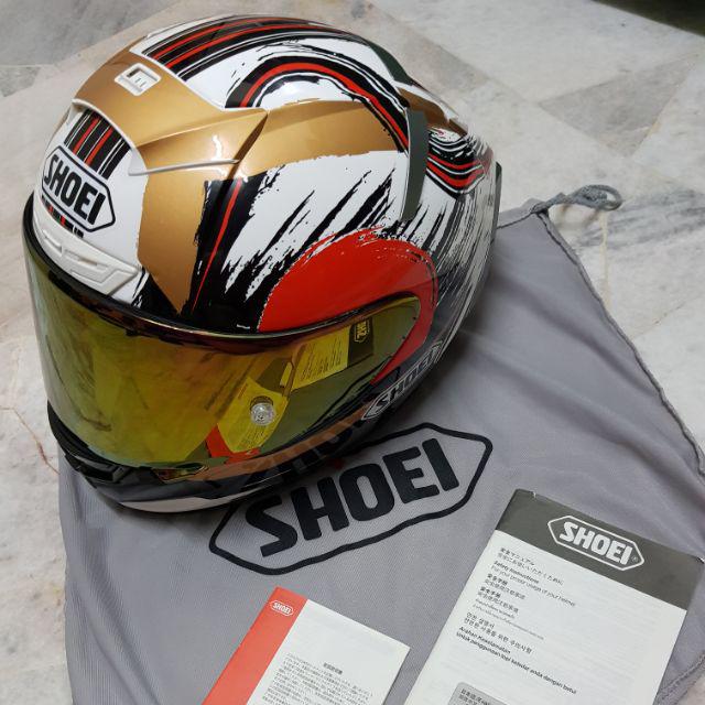 Shoei Motegi Ii X Spirit3 X 14 With Gold Visor Size Xl X14 Motegi2 Shopee Malaysia