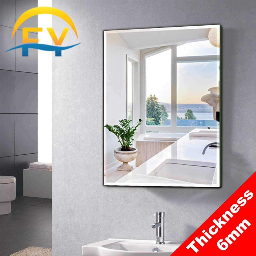 (No Drilling) FY Bathroom Mirror 6MM Thick Makeup Mirror Dressing