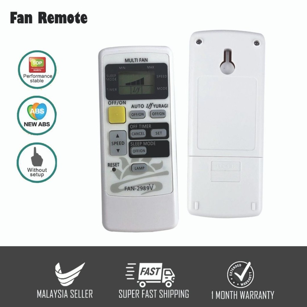 Universal Fan Remote Control With LCD Display (2989V) Support Most
