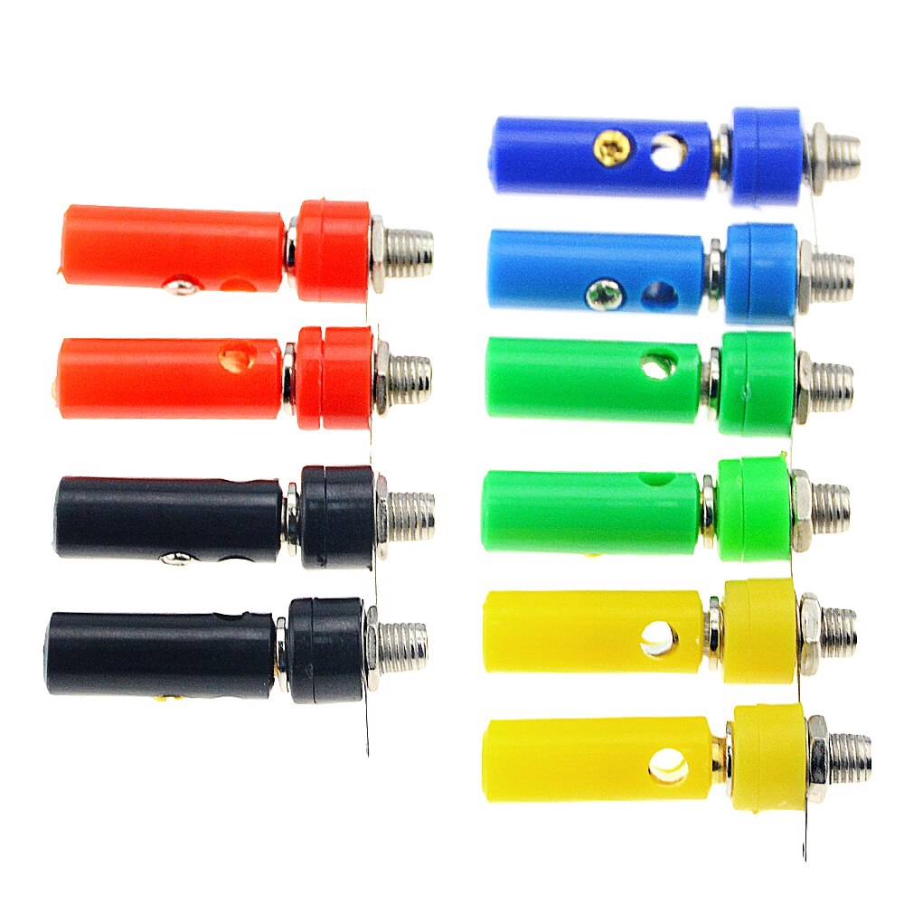 Have Durable 10 set Male Female 4mm Banana Plug Insert Connector Pin DIY Model Parts Terminal Socket Multi