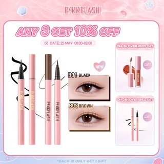 【Ready Stock 3 Days Delivery】Pinkflash OhMyLine Raya Black Eyeliner Evenly Pigmented Long Lasting Waterproof Eye Make Up #1