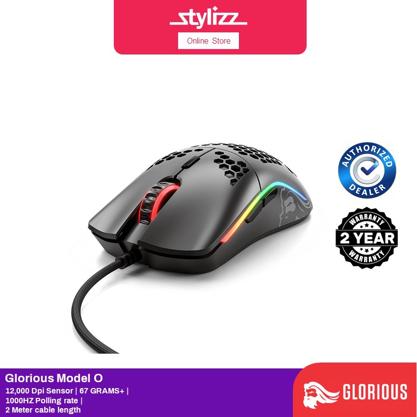 Glorious Model O Rgb Gaming Mouse 67grams Honeycomb Design 12 000 Dpi Shopee Malaysia