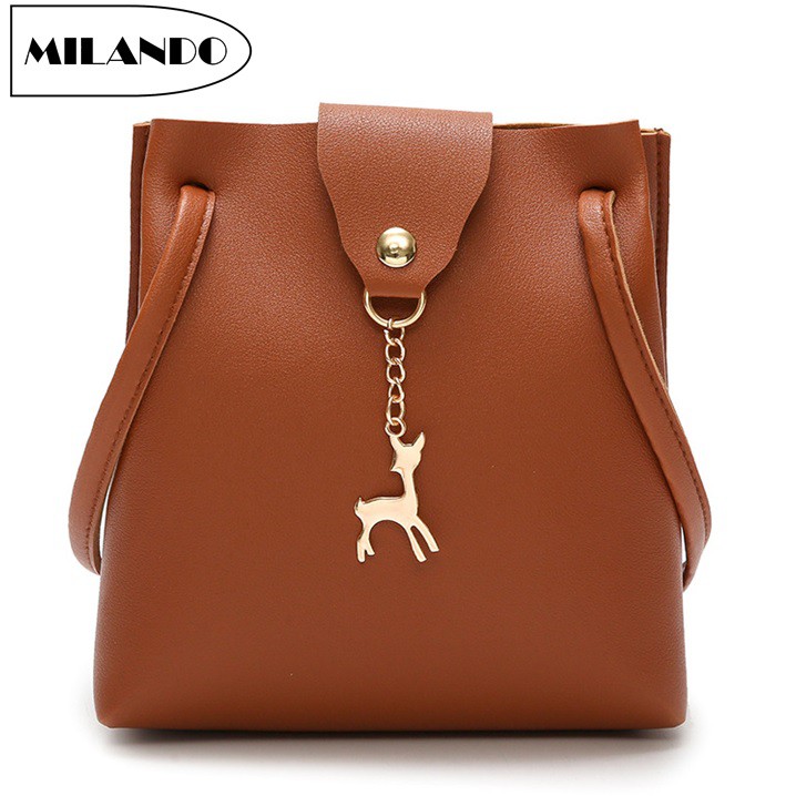 MILANDO Ladies Women PU Leather Dinner Handbag Crossbody Sling Bag Handbeg (Type 56)