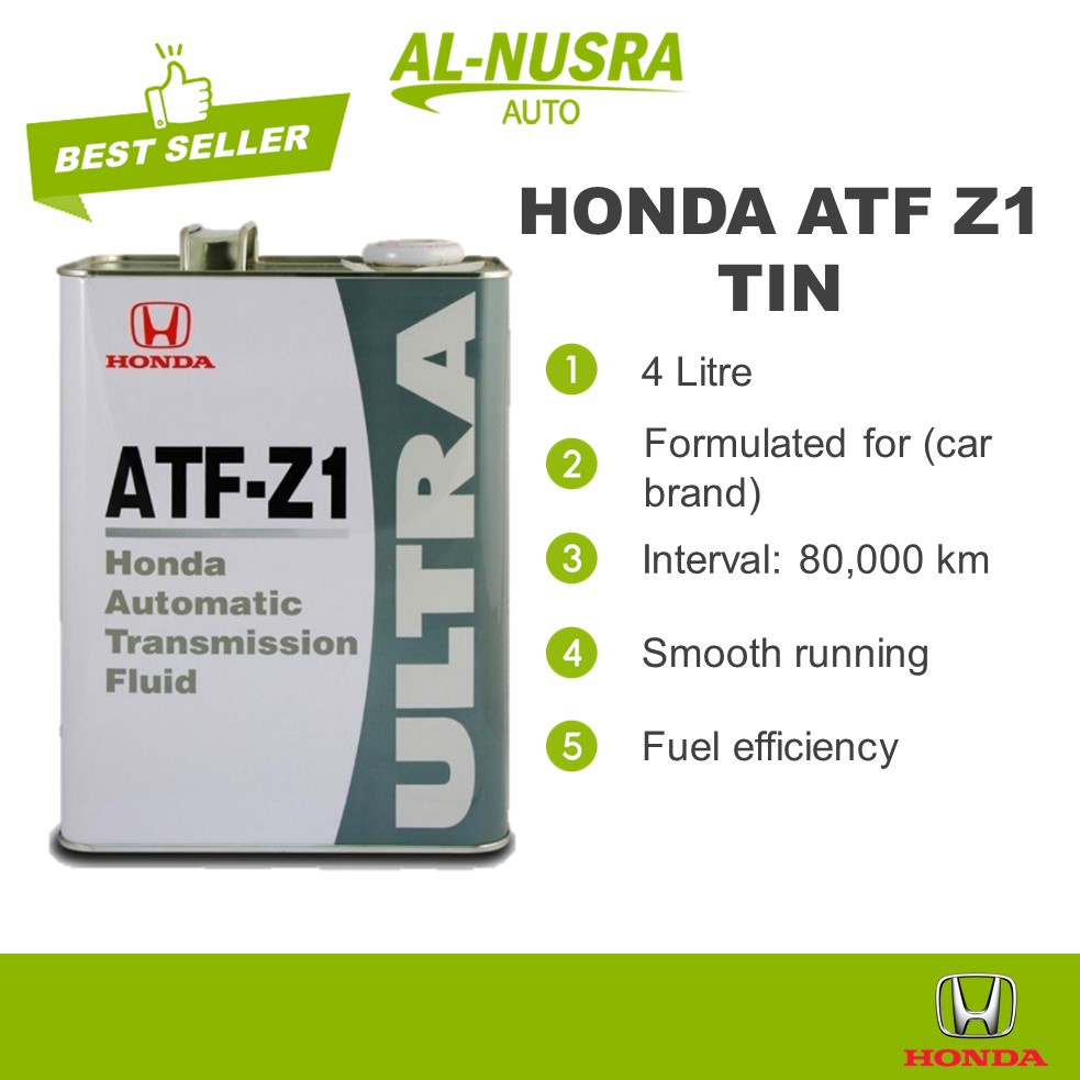 HONDA ATF Z1 TIN 4L AUTO TRANSMISSION FLUID GEAR OIL MINYAK GEARBOX ...