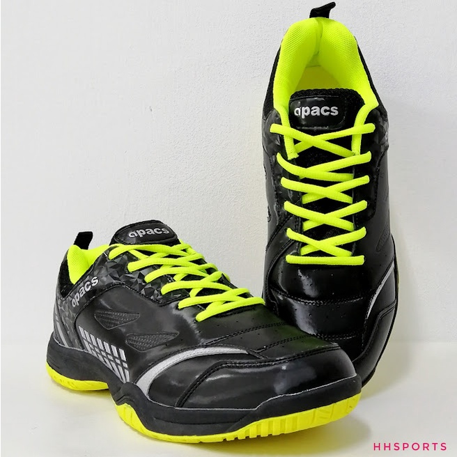 APACS Badminton shoes CP-217 XY ( NEW ARRIVAL ) BLACK/NEON YELLOW ...